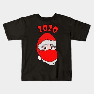 2020 Christmas Gift Masked Santa Claus Kids T-Shirt